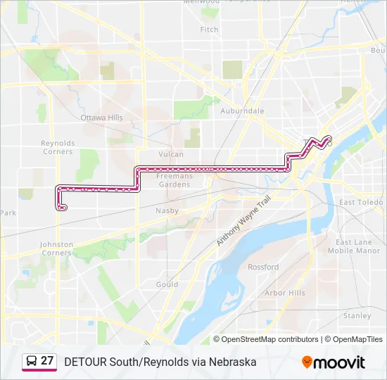 27 Bus Line Map