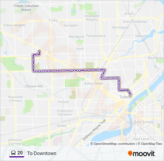 20 Bus Line Map