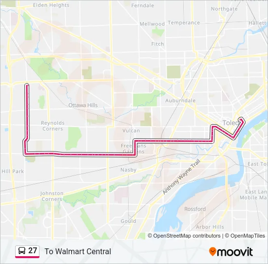 27 Bus Line Map