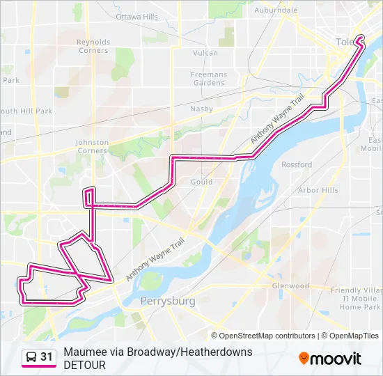 31 Bus Line Map