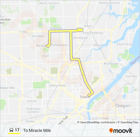 17 Bus Line Map