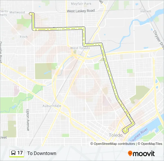 17 Bus Line Map