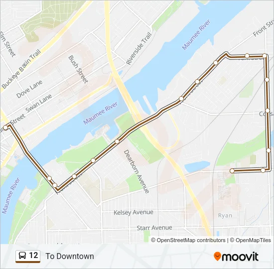 12 Bus Line Map
