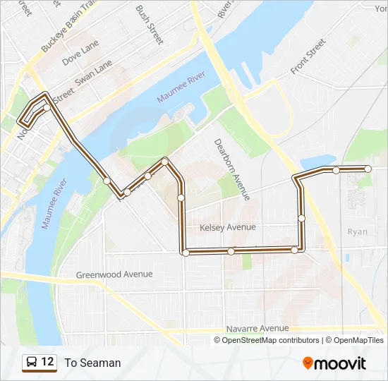 12 Bus Line Map
