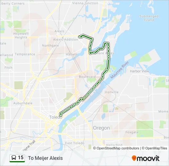 15 Bus Line Map
