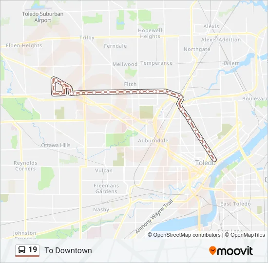 19 Bus Line Map
