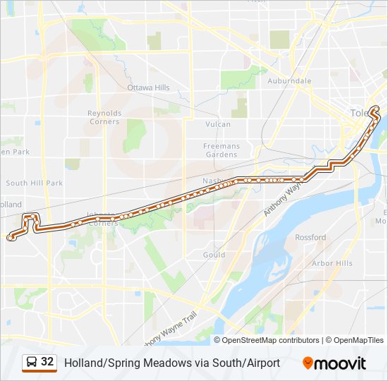 32 bus Line Map