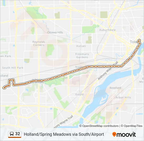 32 Bus Line Map