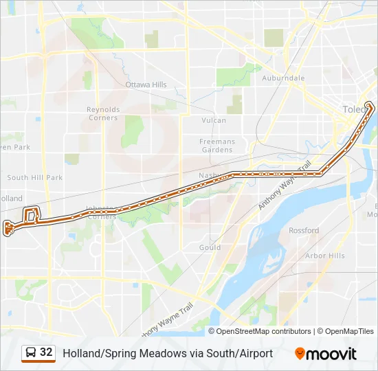 32 Bus Line Map