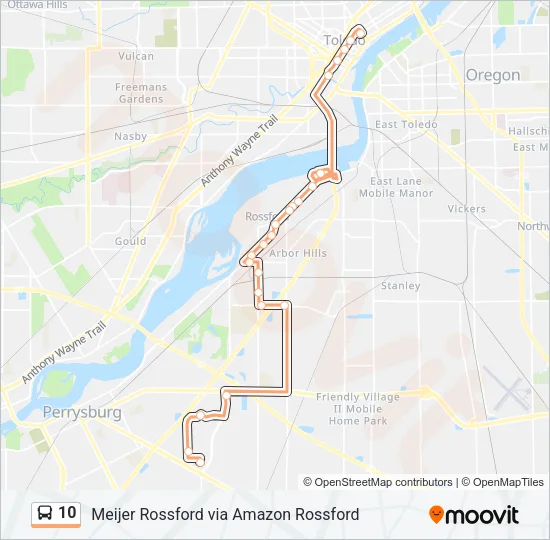 10 Bus Line Map