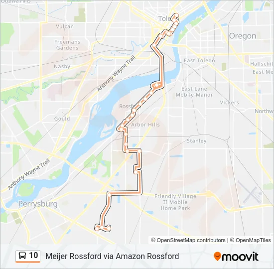 10 Bus Line Map
