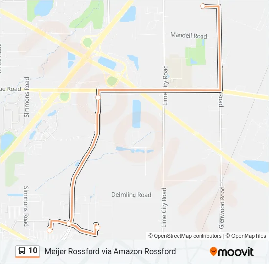 10 Bus Line Map