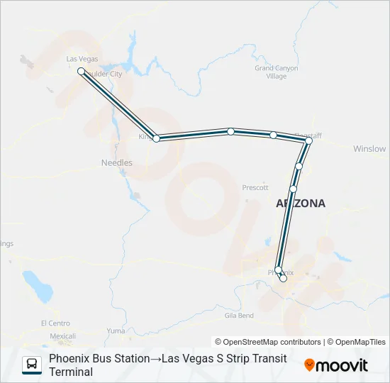 GREYHOUND US1020S Bus Line Map