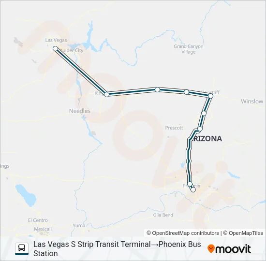 GREYHOUND US1020S Bus Line Map