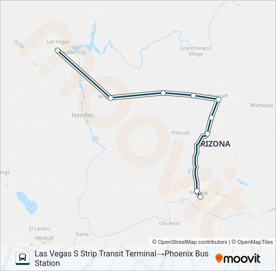 GREYHOUND US1020S Bus Line Map