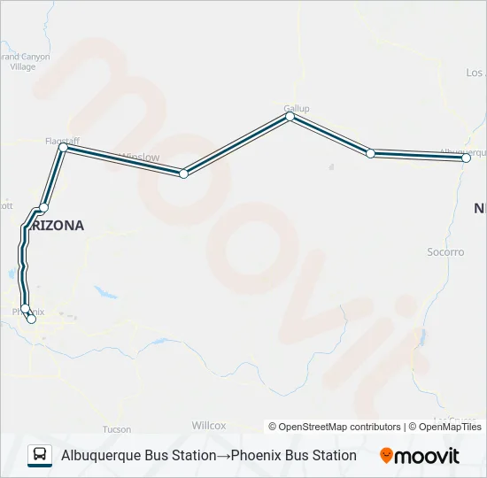 GREYHOUND US1210D Bus Line Map