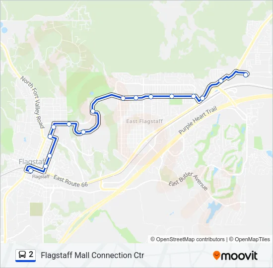 2 Bus Line Map