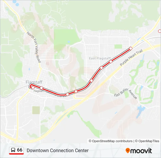 66 Bus Line Map