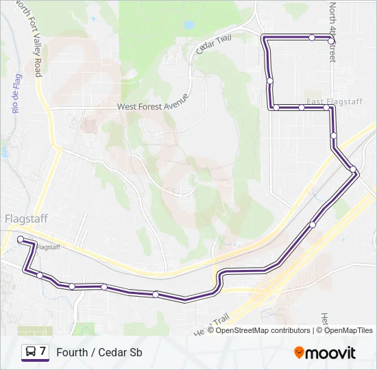 7 Bus Line Map
