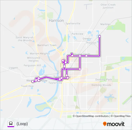 NORTH 19TH / 12 POINTS Bus Line Map