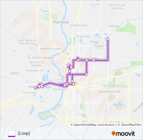 Mapa de NORTH 19TH / 12 POINTS de autobús