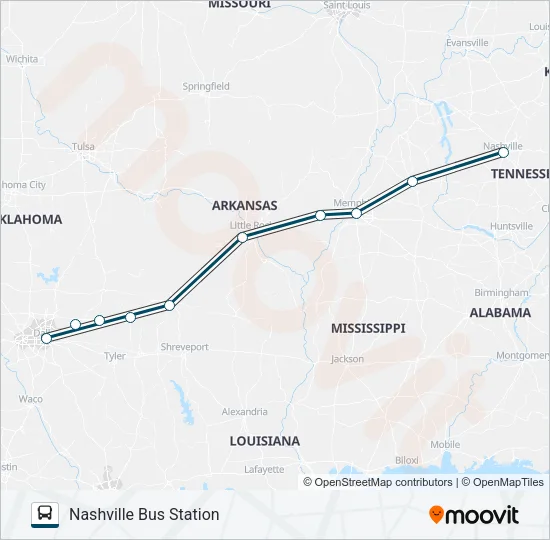GREYHOUND US0600 Bus Line Map
