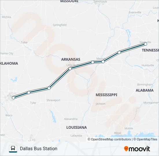 GREYHOUND US0600 Bus Line Map