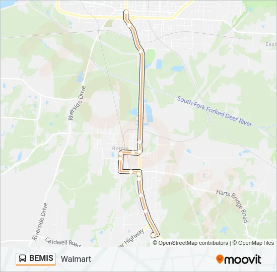 BEMIS Bus Line Map