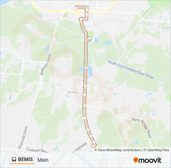 BEMIS Bus Line Map