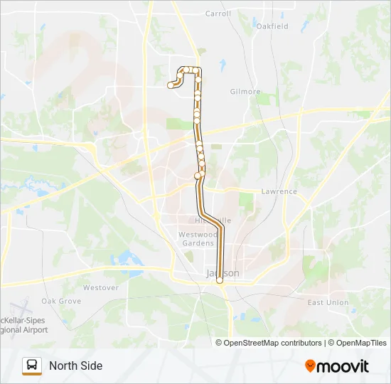 NORTH SIDE Bus Line Map