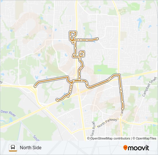 NORTH SIDE Bus Line Map