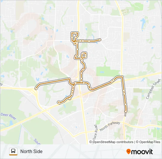NORTH SIDE Bus Line Map