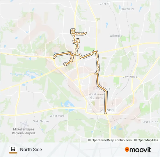 NORTH SIDE Bus Line Map