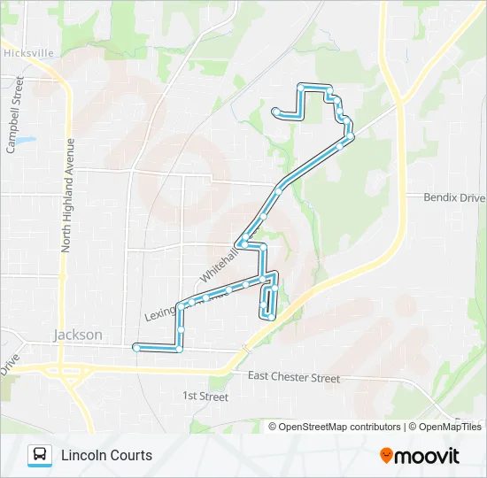 EAST JACKSON Bus Line Map