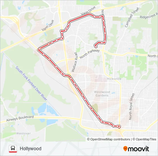 HOLLYWOOD Bus Line Map