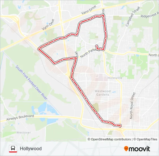 HOLLYWOOD Bus Line Map