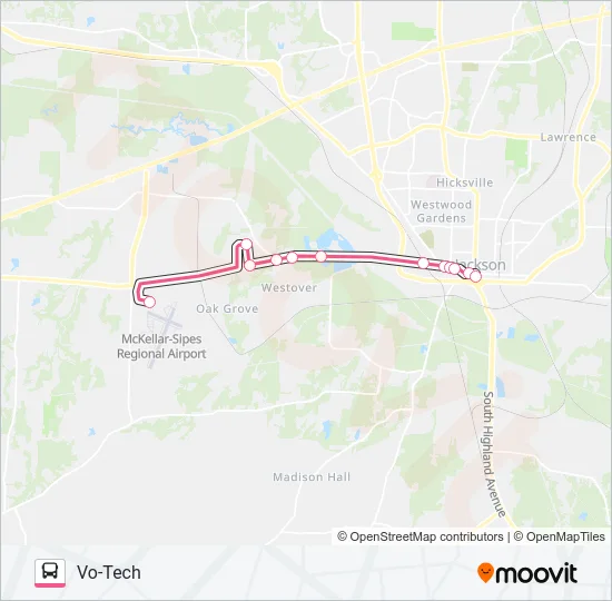 TECH CENTER Bus Line Map