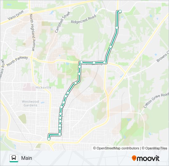 PARK PLACE Bus Line Map