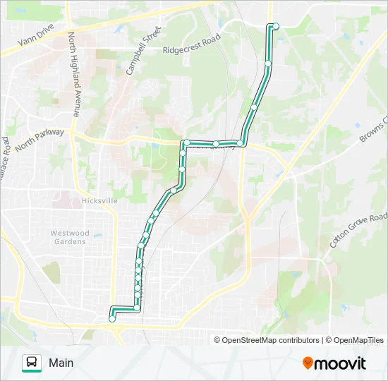 PARK PLACE Bus Line Map