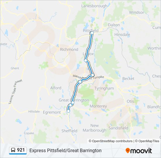 921 Bus Line Map