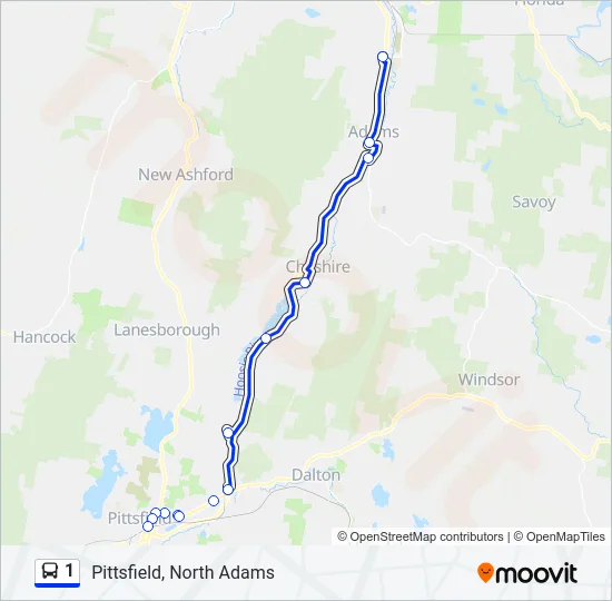 1 Bus Line Map