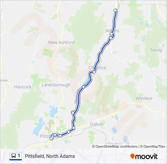 1 Bus Line Map