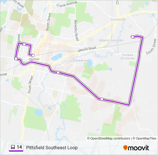 14 Bus Line Map