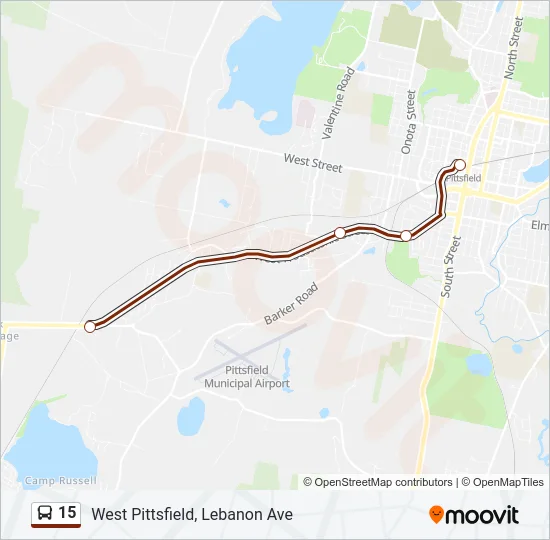 15 Bus Line Map
