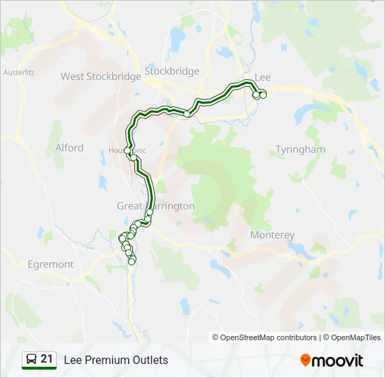 21 Bus Line Map