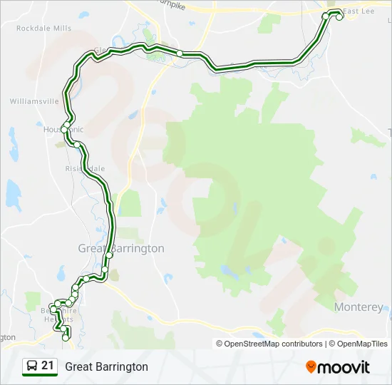 21 Bus Line Map