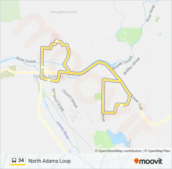 34 Bus Line Map