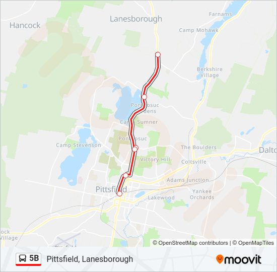 5B Bus Line Map