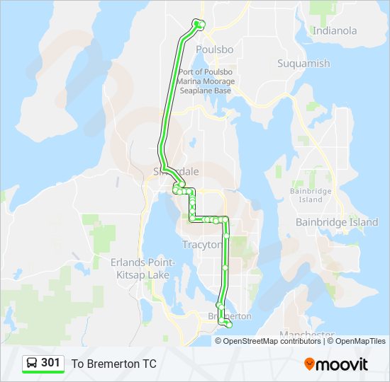 301 Bus Line Map