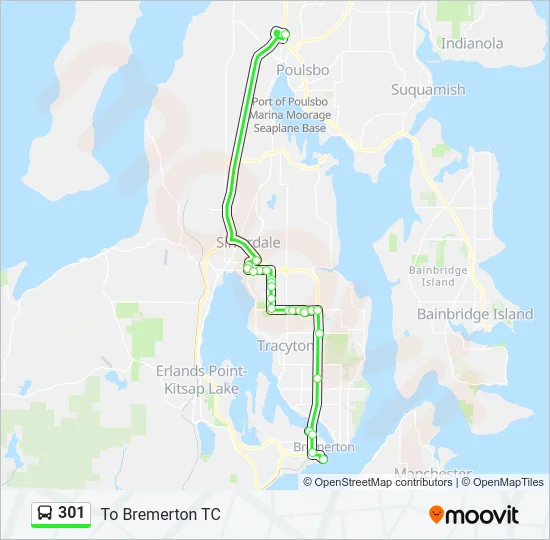 301 Bus Line Map